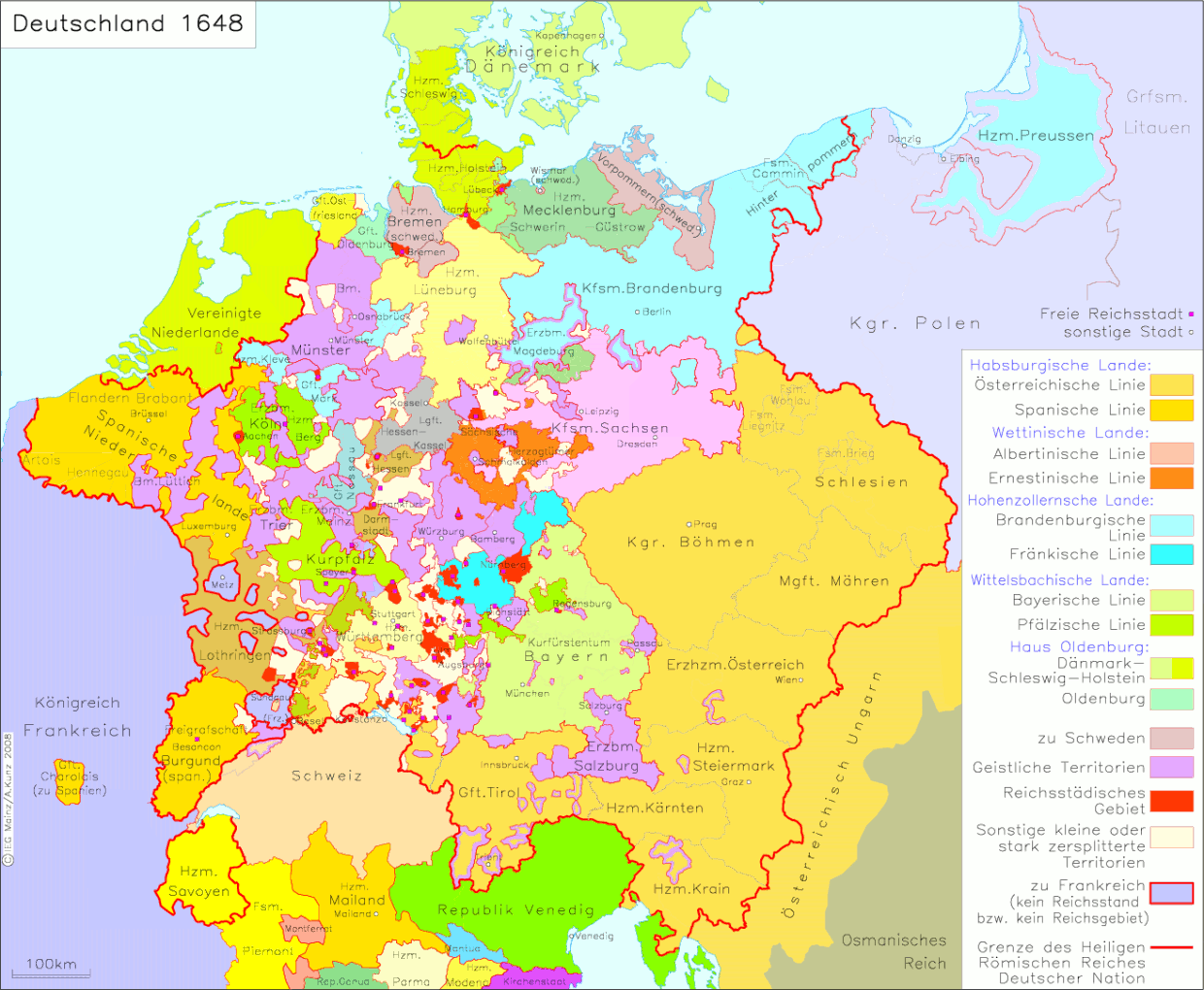 Deutschland 1648 Karte IEGMAPS