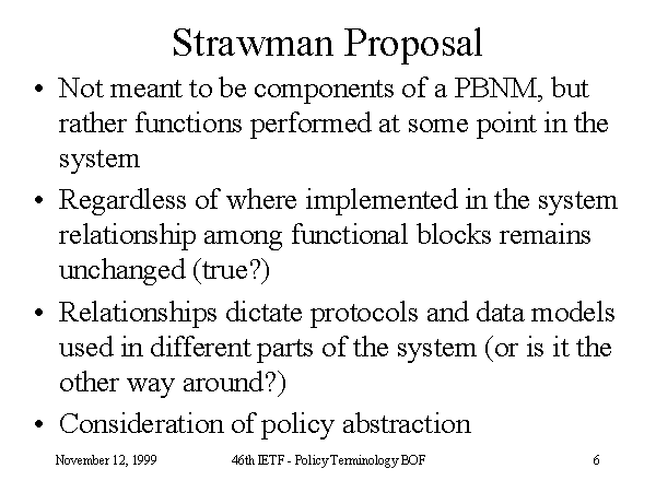 Strawman Proposal