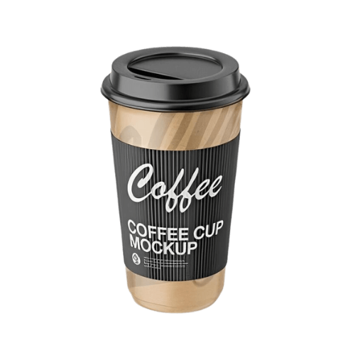 Brown Paper Cups (Set Of 100) With Lids Ideal For Cafes And Events