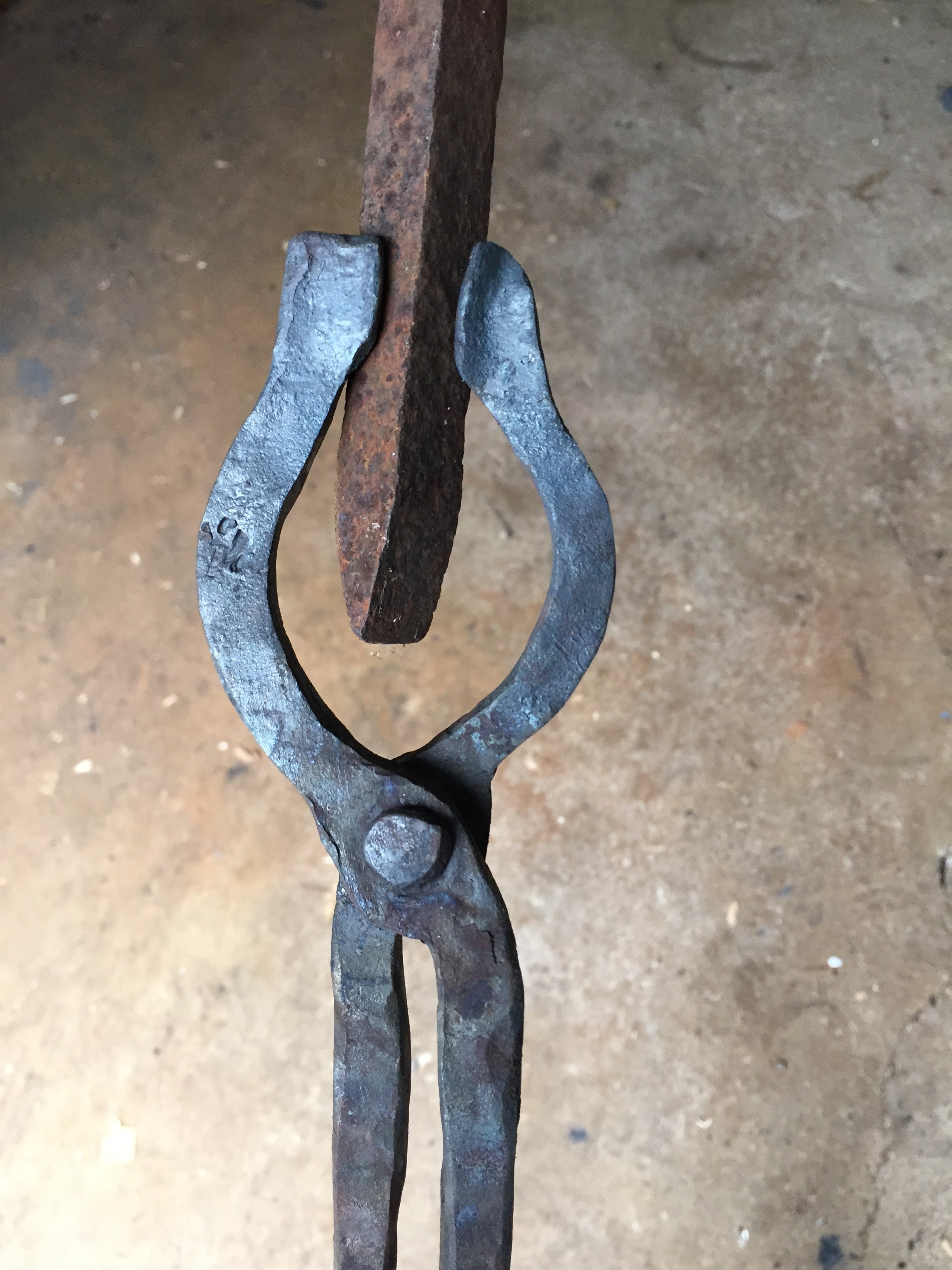 First pair of tongs. Tongs I Iron