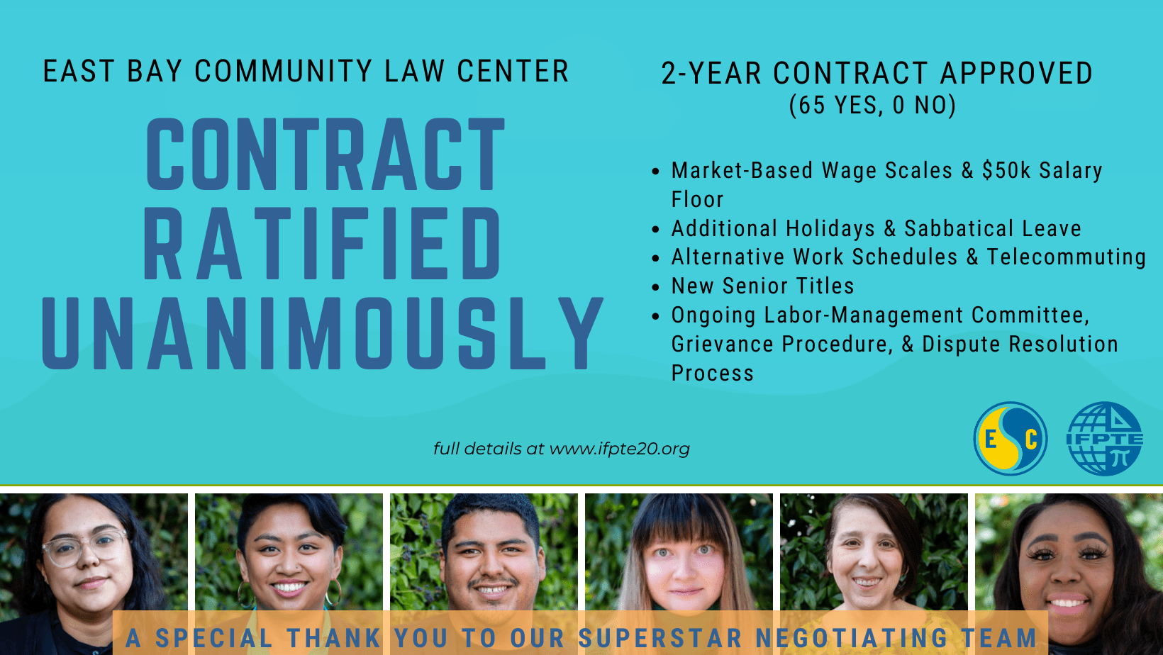 EBCLC Unanimously Ratifies First Union Contract! Engineers and