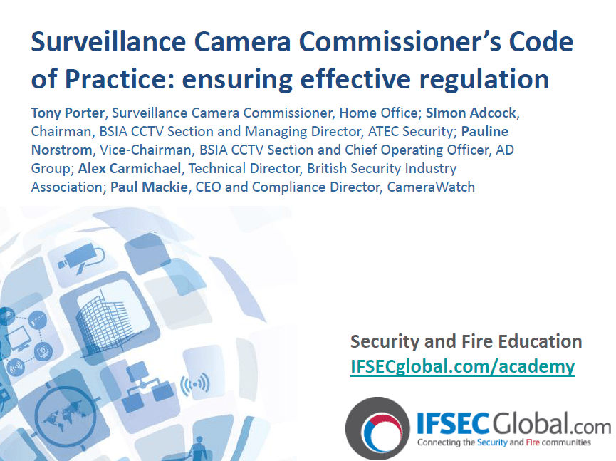Download Surveillance Camera Commissioner’s Code of Practice ensuring effective regulation