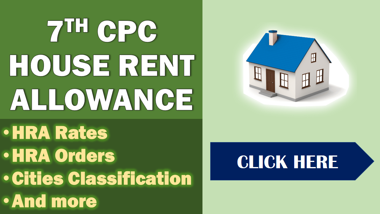 7th CPC House Rent Allowance for Central Government Employees Central
