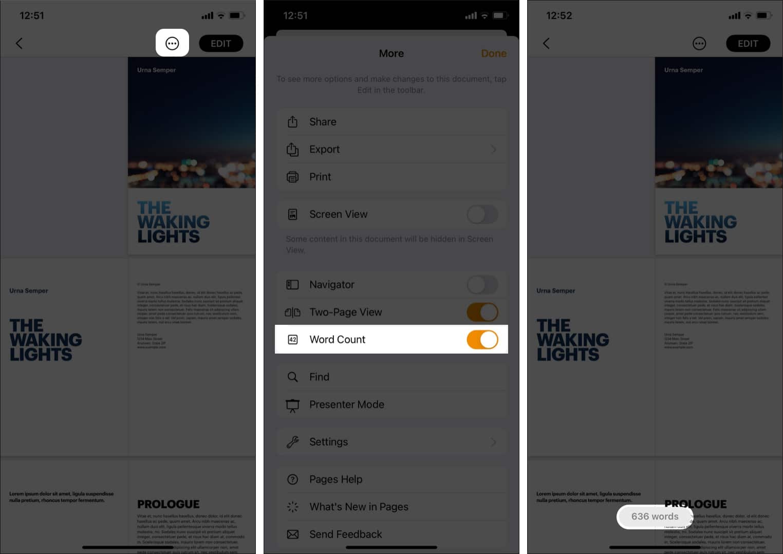 How To Show The Word Count In Pages On Iphone Ipad And Mac itechguides