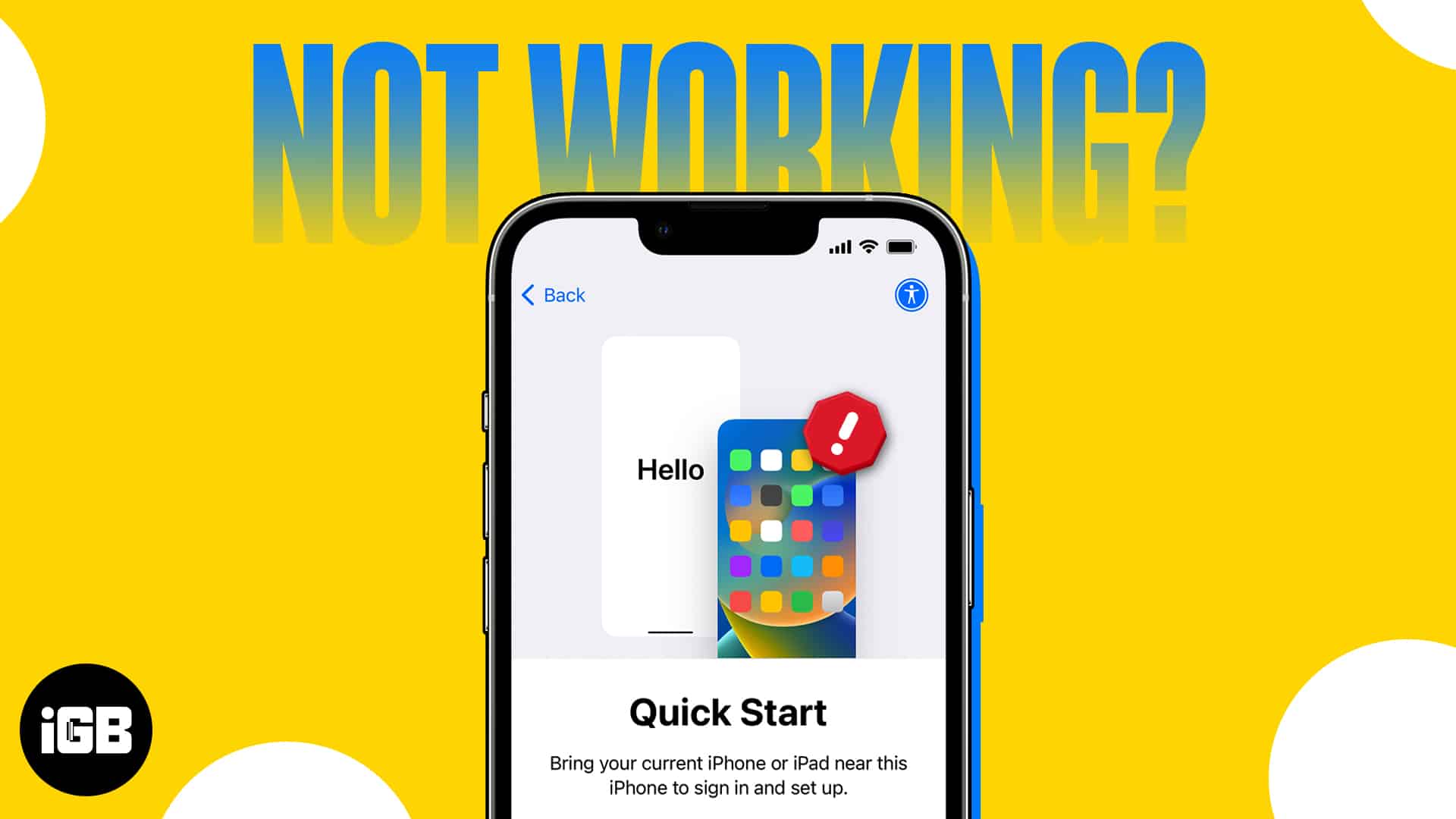 How to fix Quick Start not working on iPhone iGeeksBlog
