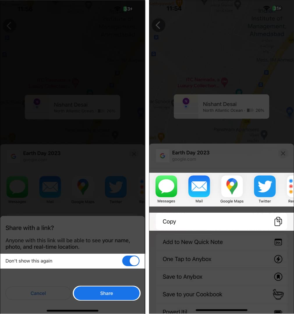 How to share location in Google Maps on iPhone iGeeksBlog