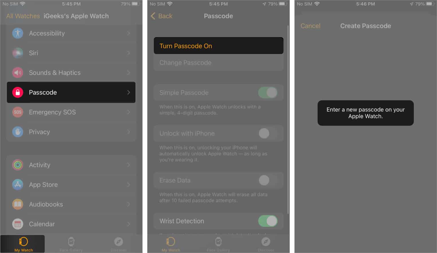 How to set or change passcode on Apple Watch iGeeksBlog