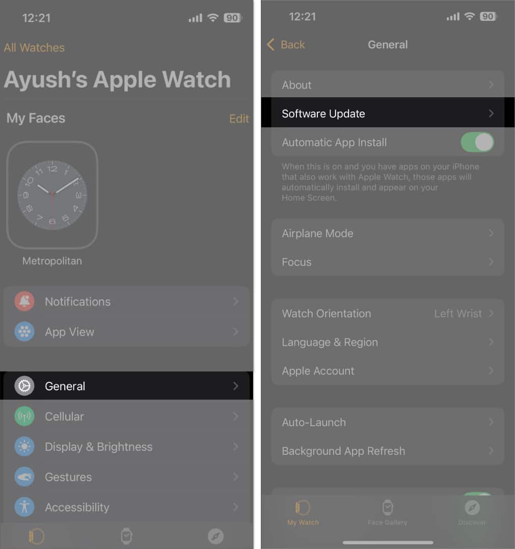 Fixed Apple Watch won't swipe up or down
