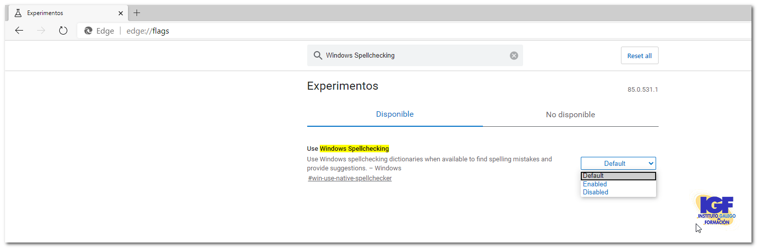 Activar Windows SpellChecker en Edge - igf.es