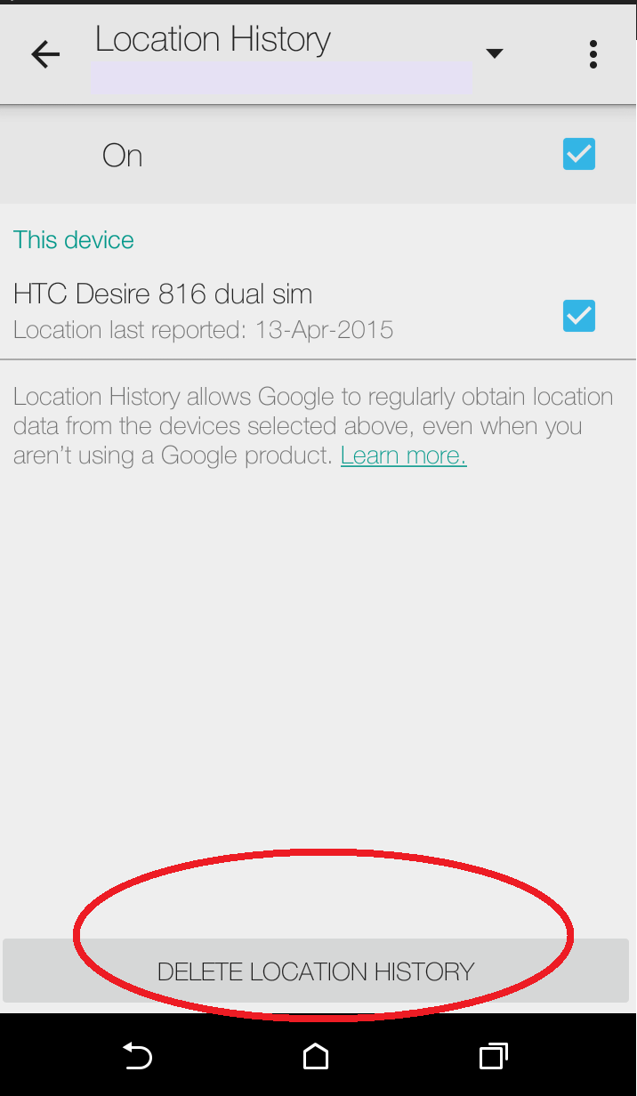Find out your history location from Google Map Track