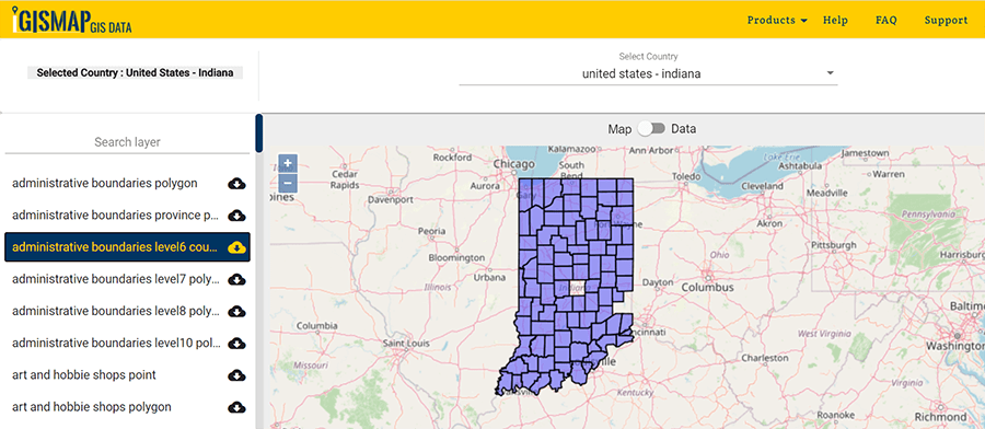 Grant County Indiana Gis Download Indiana Counties GIS data United States Railways, Highway