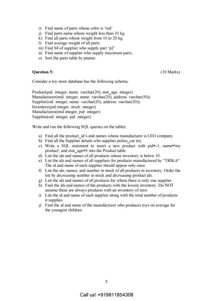 MCS023 Introduction to Database Management Systems Solved Assignment