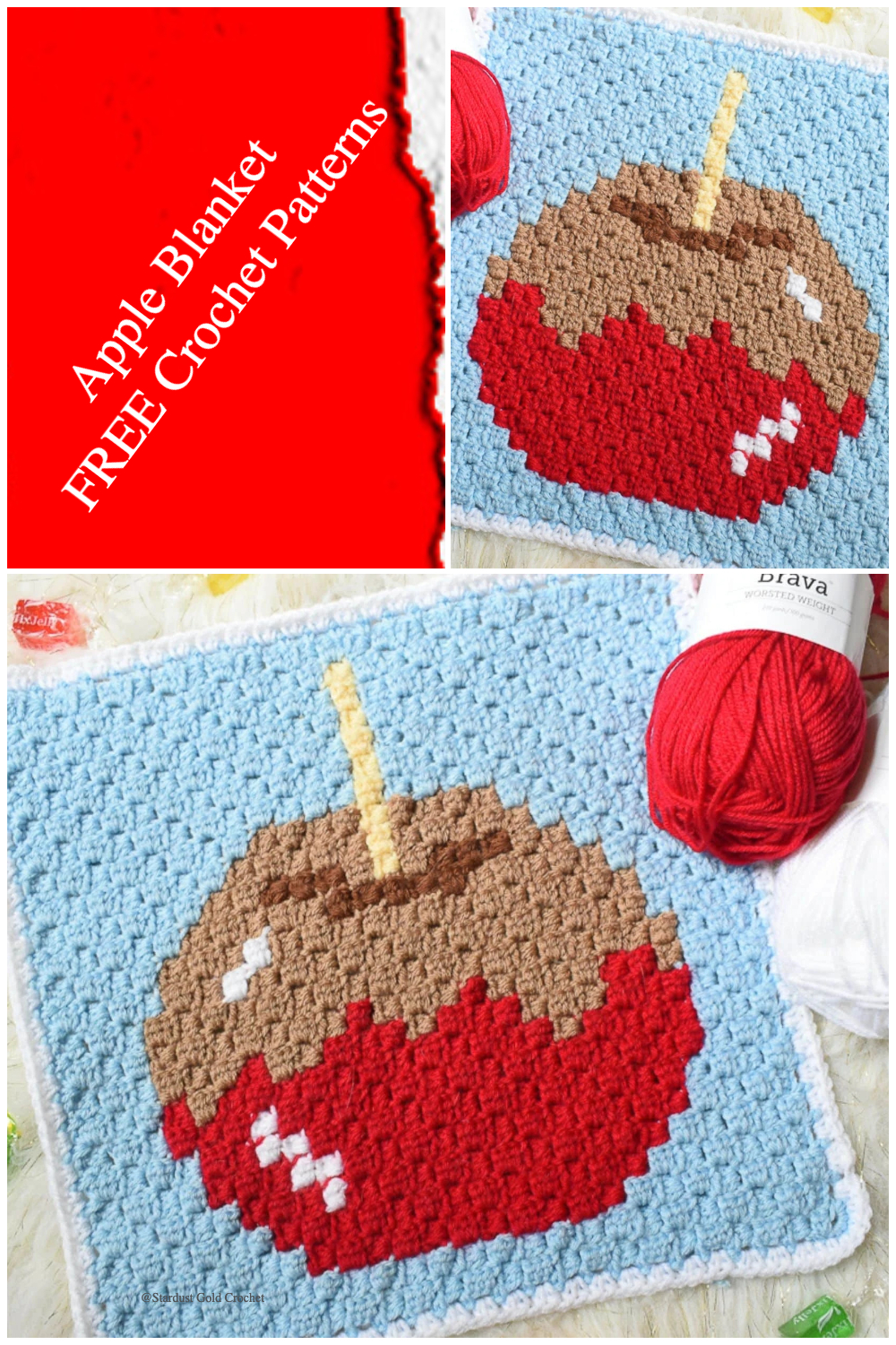 FREE Apple Blanket Crochet Patterns
