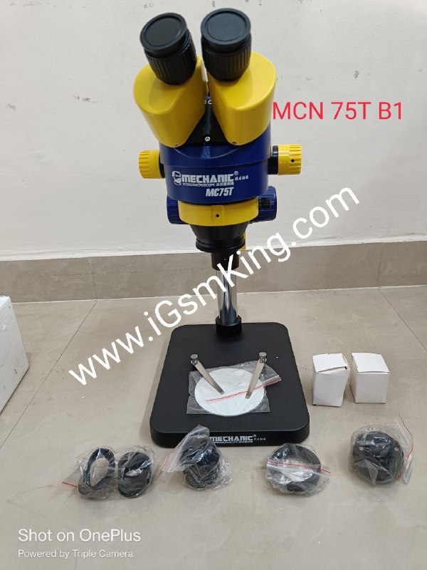 MECHANIC MC75TB1 .74.5X Trinocular Stereo Microscope With LED Light