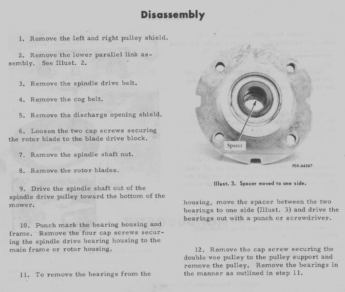 Cub Original mower deck Spindle Shaft removal IH Cub Cadet Forum