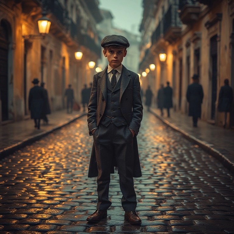 Transform into a Vintage Street Child with Face Swap Magic