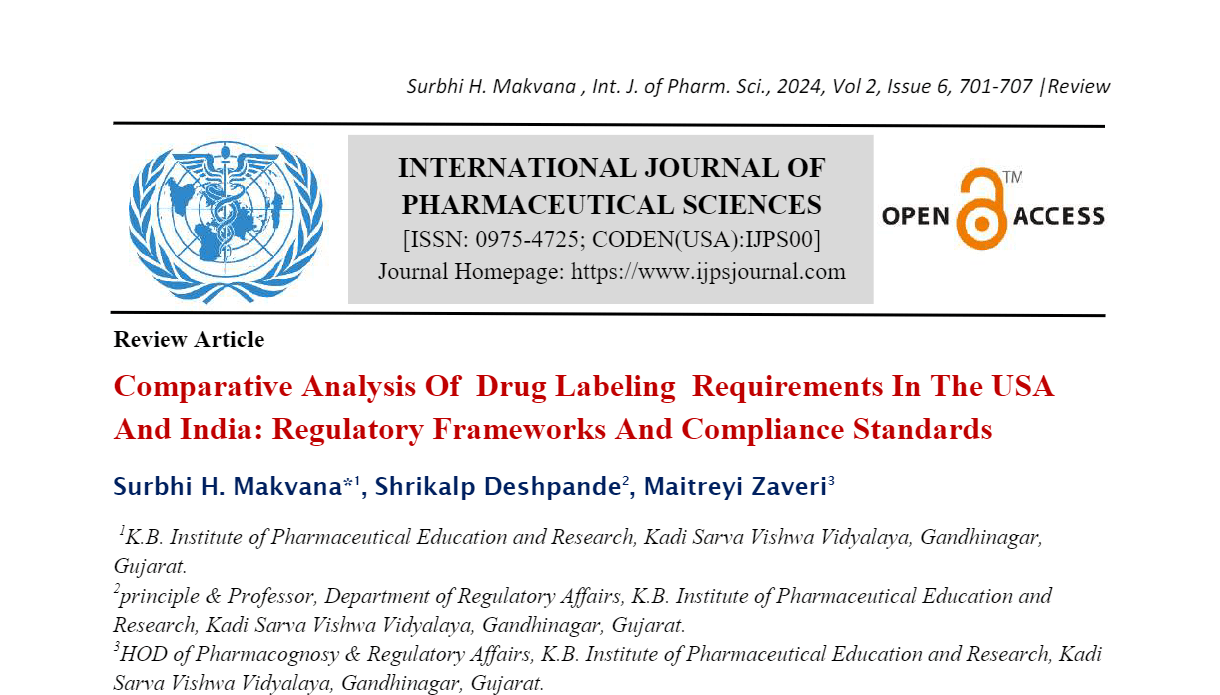 Comparative Analysis Of Drug Labeling Requirements In The USA And India