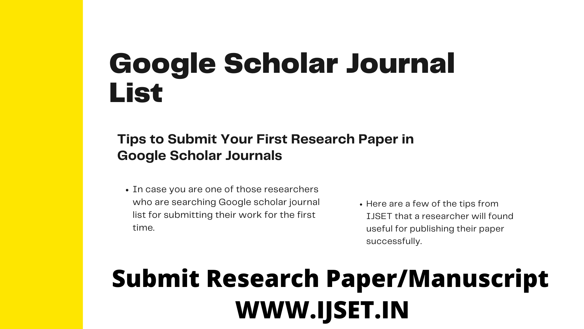 google scholar journal list