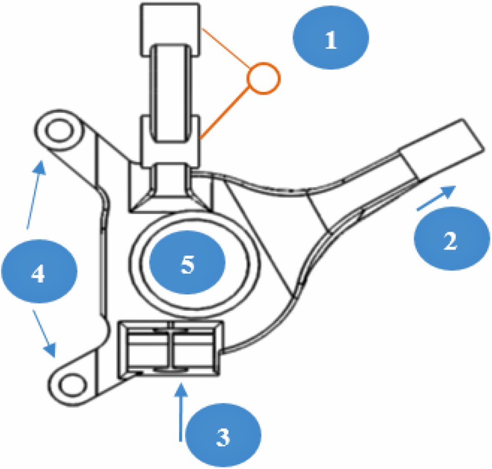 Topology optimization of steering knuckle structure International