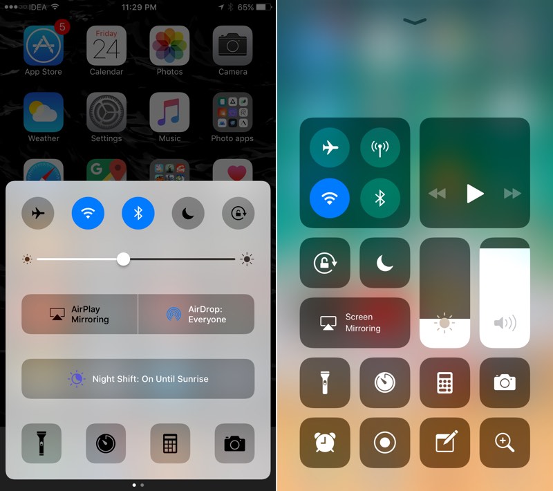 iOS 11 vs iOS 10 A Look at the UI Design Changes in iOS 11