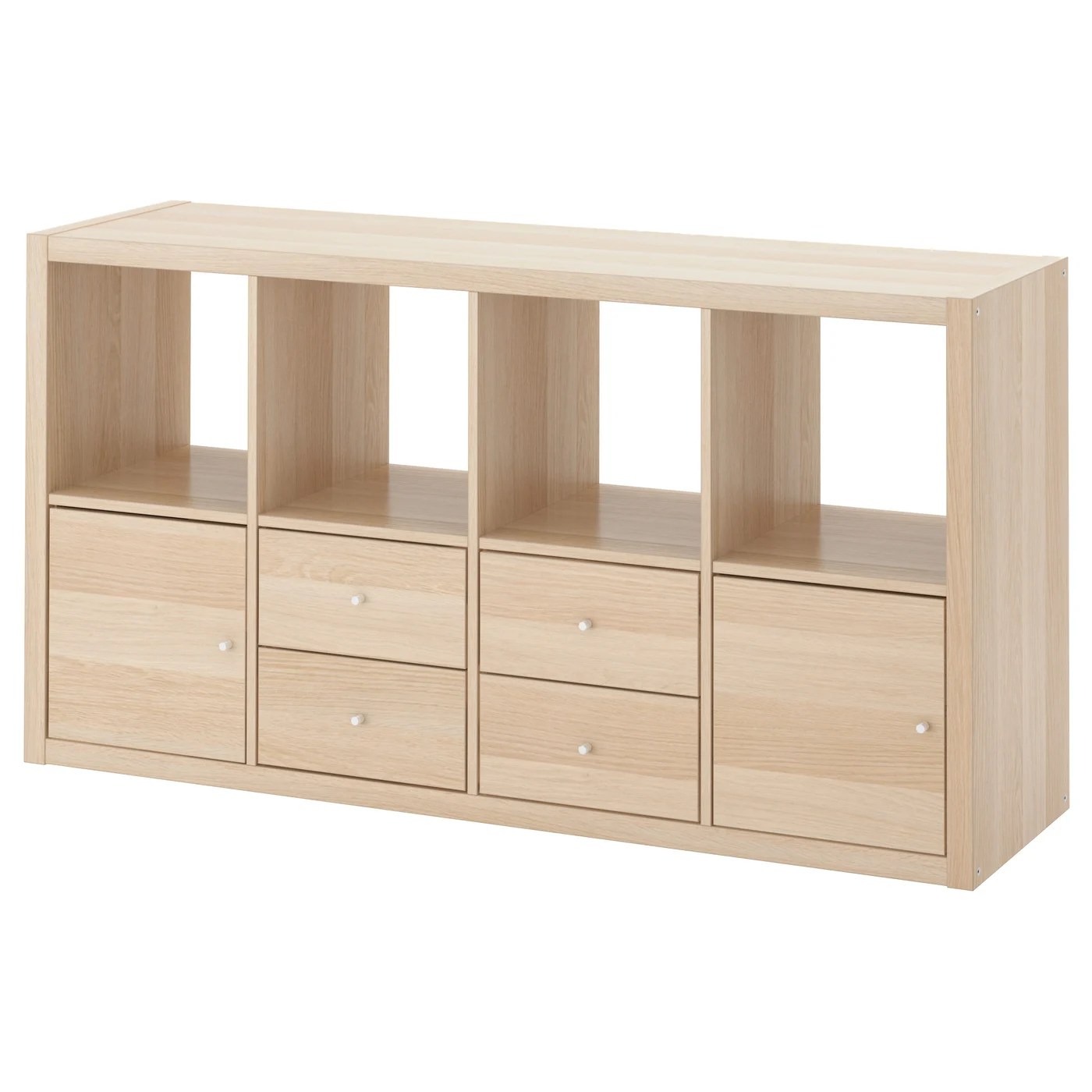 KALLAX Regal mit 4 Einsätzen Eicheneff wlas IKEA Österreich