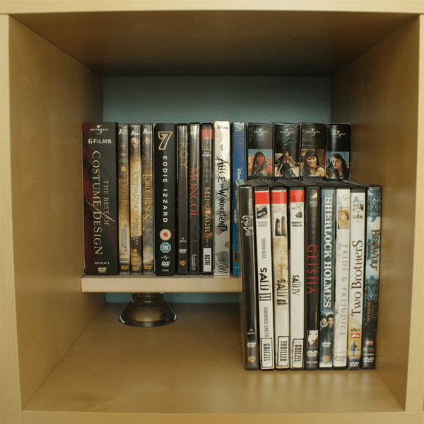 Minimalistic DVD rack in an Expedit IKEA Hackers IKEA Hackers