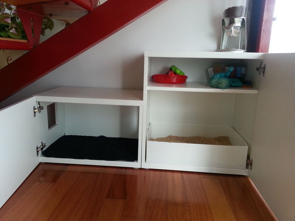 Another Besta cat litter under the stairs IKEA Hackers IKEA Hackers