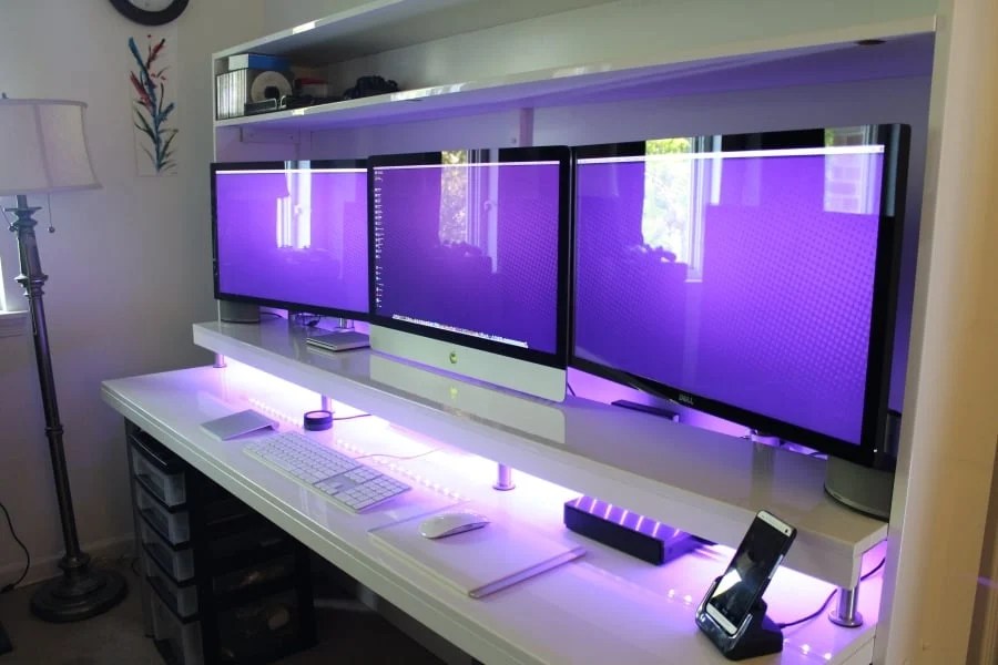 The wide variety of minimalist style office desk available in the market to meet the needs and desires of the buyer. IKEA Closet Doors into Computer Desk with Monitor Hutch - IKEA Hackers