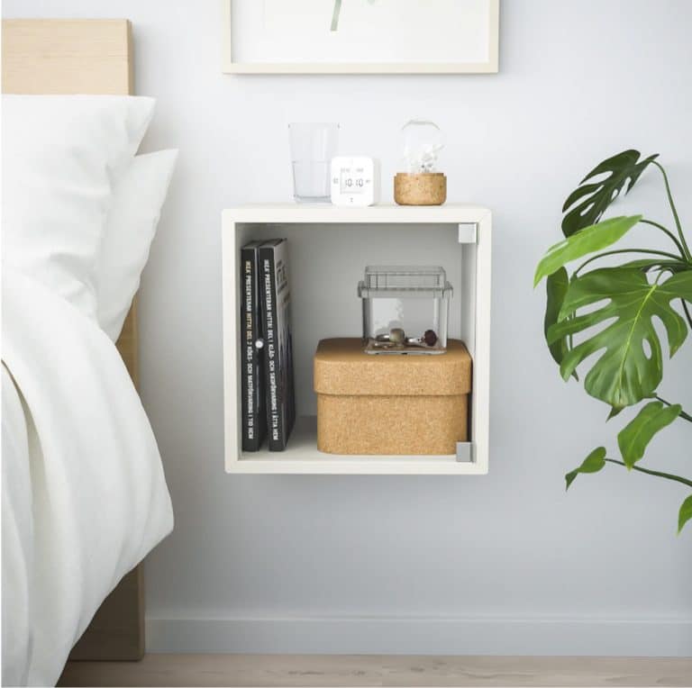 4 ways to use the EKET cube as a bedroom nightstand