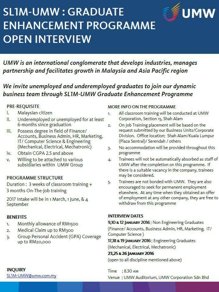 Jobs at UMW Corporation Sdn Bhd Iklan Jawatan Kosong
