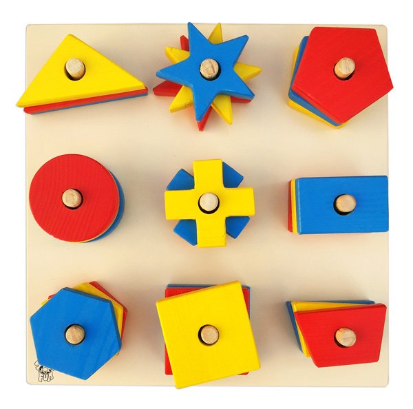 Skillofun 9 Shape Stack & Sort Puzzle, 8907030000777