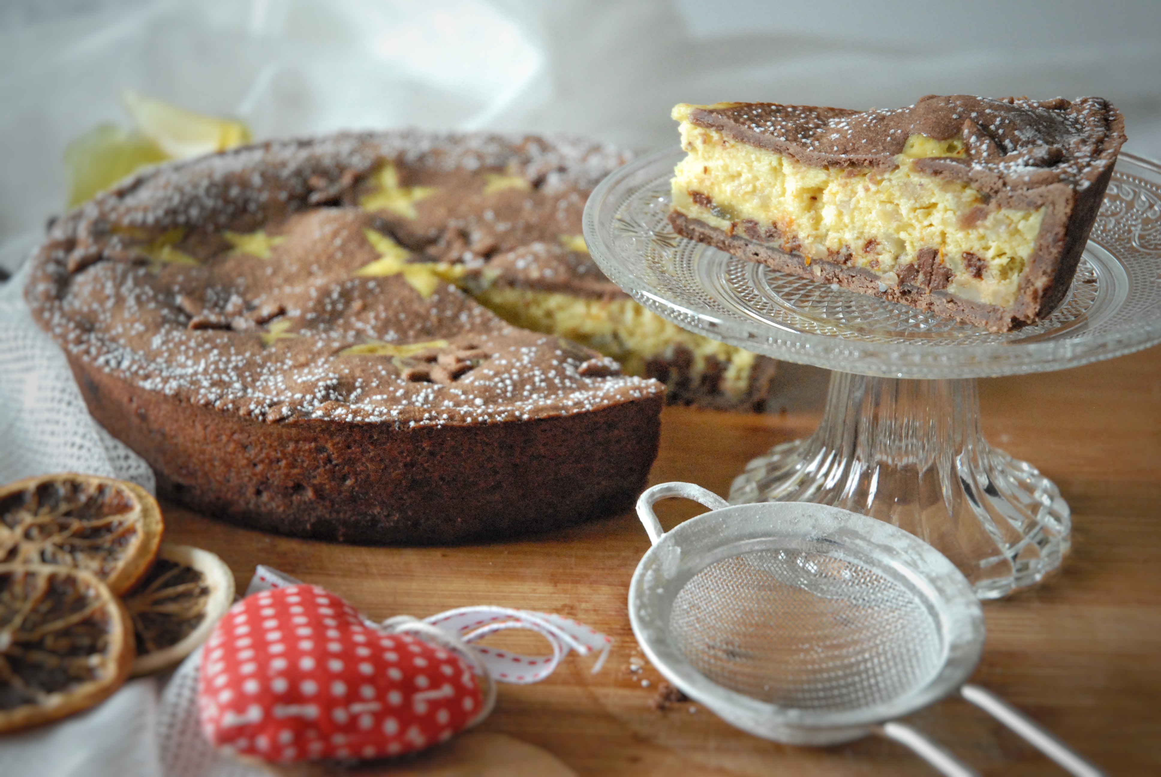 Pastiera al cacao con gocce di cioccolato Il Dolce di Alice