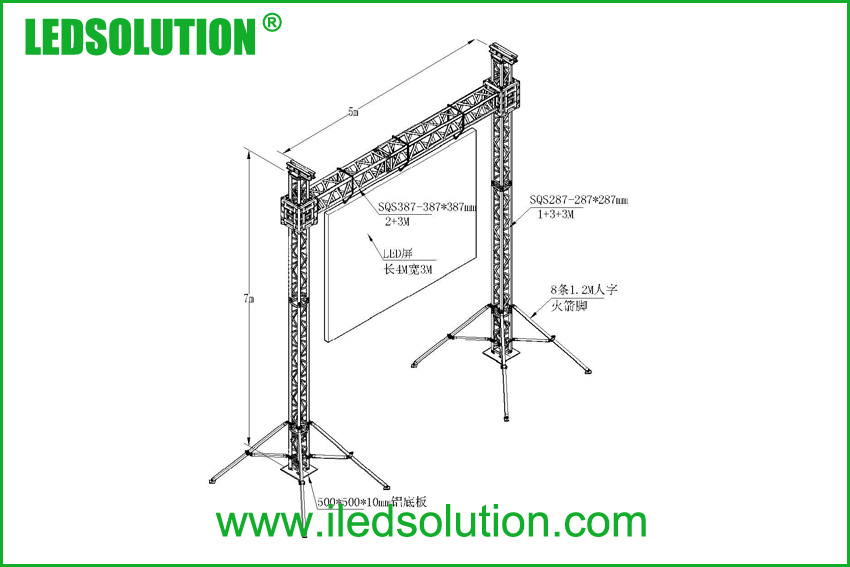 LED Display Truss Frame LEDSOLUTION LED Display, LED Screen, LED
