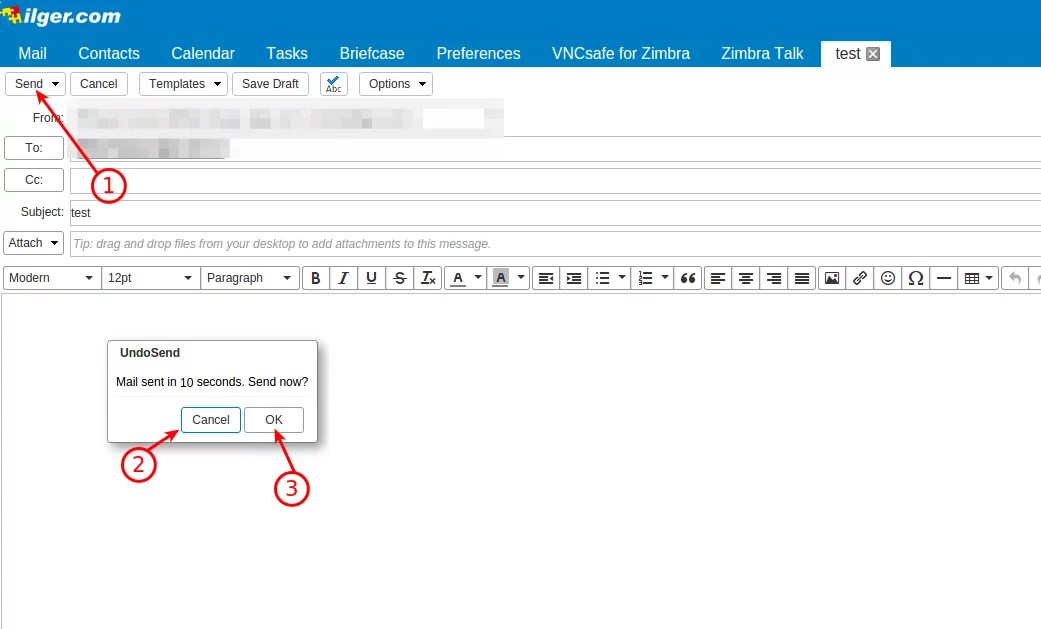 To undo sending and prevent the emails from being delivered