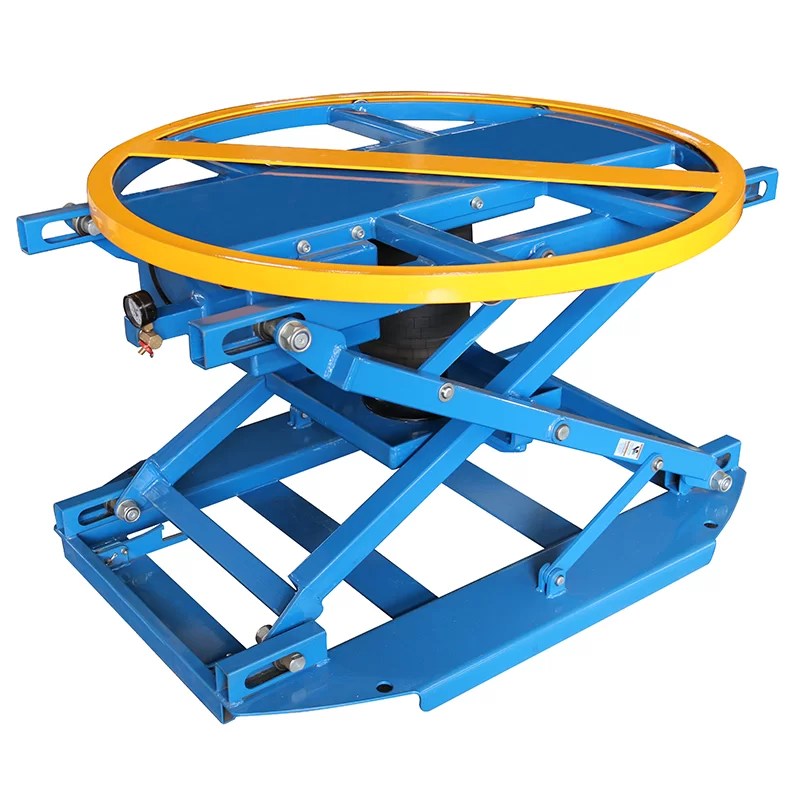 Quick airbag loader, pneumatic rotating lift table, rotating platform