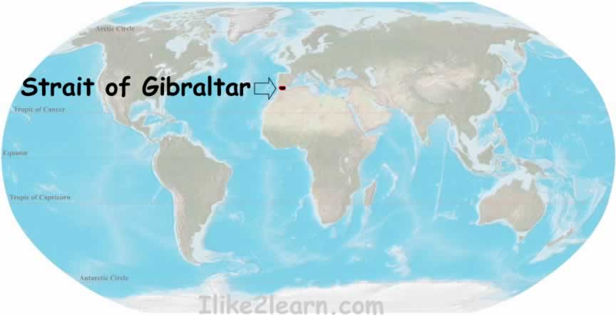 Gibraltar On World Map StraitofGibraltar