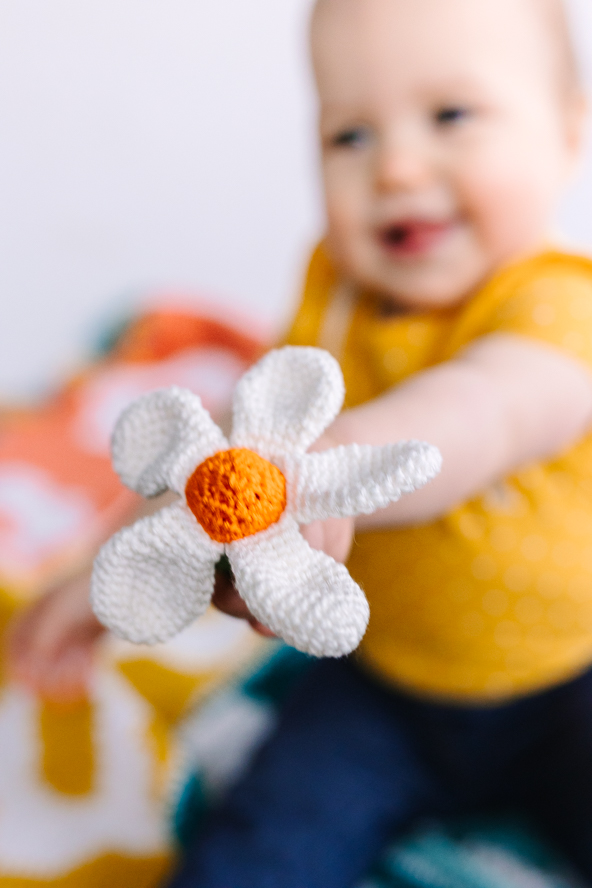 Daisy Baby Rattle I Like Crochet