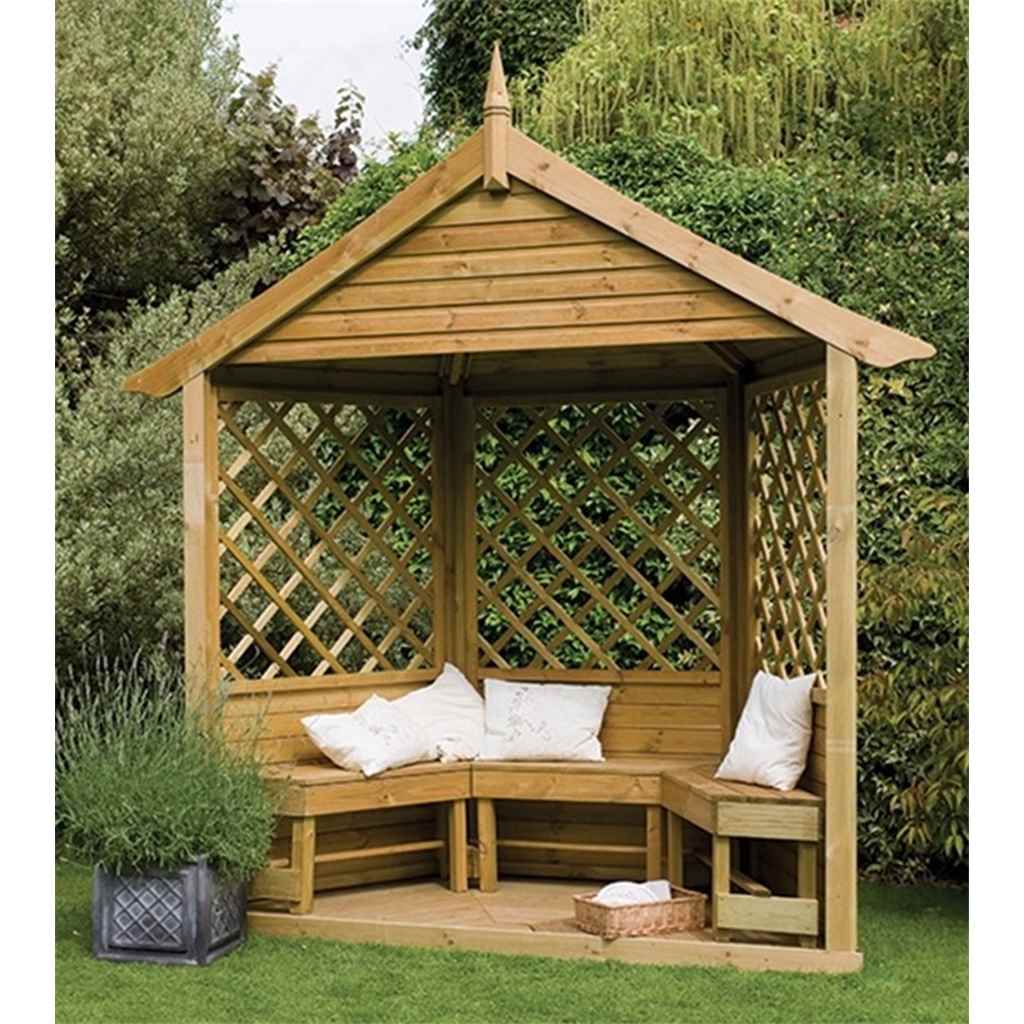 9ft x 8ft Half Burford Arbour Assembled