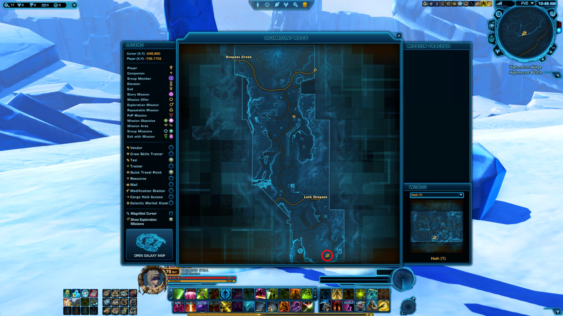 SWTOR Hoth Red Matrix Shard Location Guide Illeva