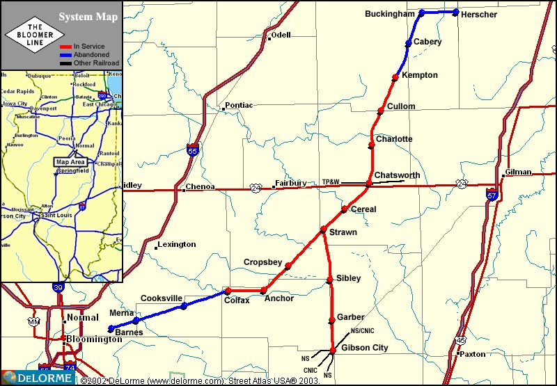 Bloomer Line/Illinois Central Railroad Chatsworth Illinois Memories