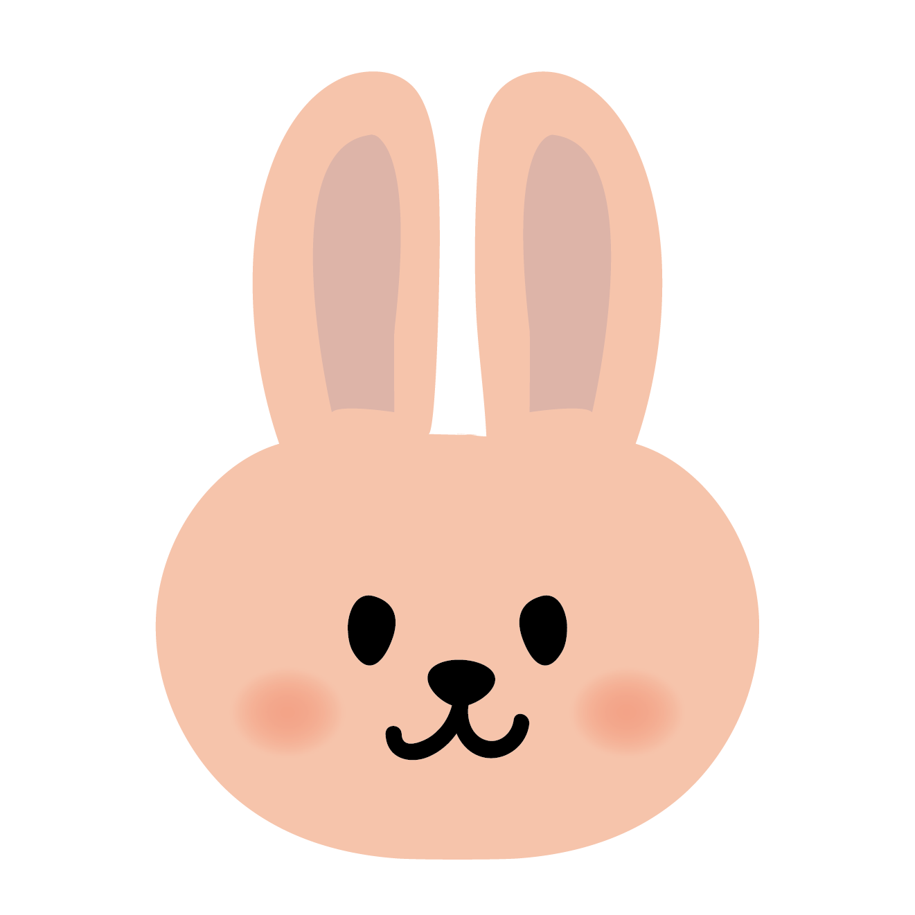 かわいい!ウサギの顔のアップ 無料 イラスト 商用フリー(無料)のイラスト素材なら「イラストマンション」