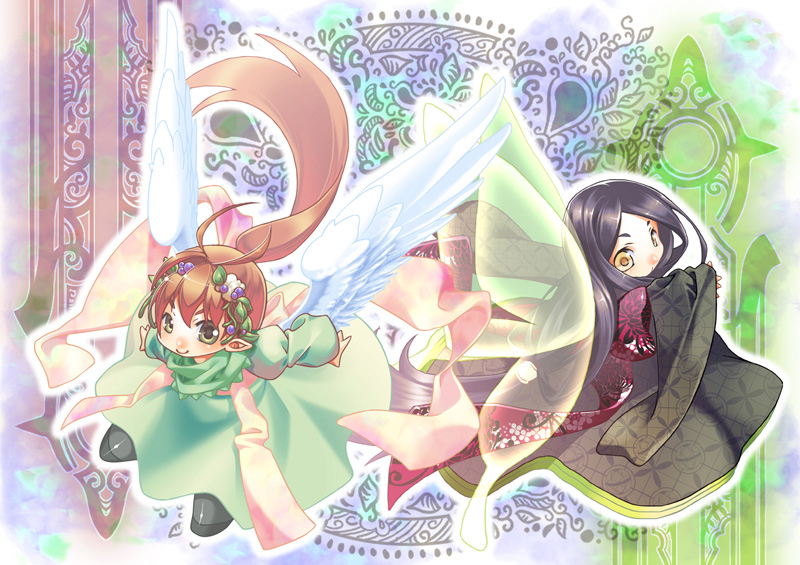 イラスト「コミックイラスト 女の子 活発 子供 天使 妖精 かわいい ファンタジー」此林ミサイラスト無料素材の