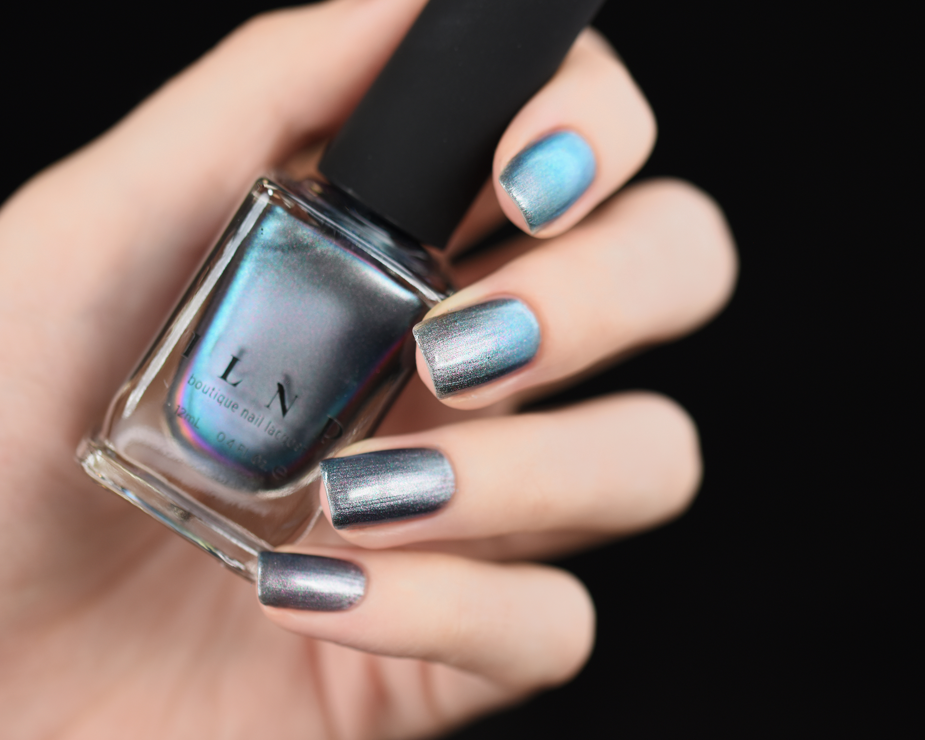 My Little Glacier Titanium Blue to Silver Ultra Chrome Nail Polish by