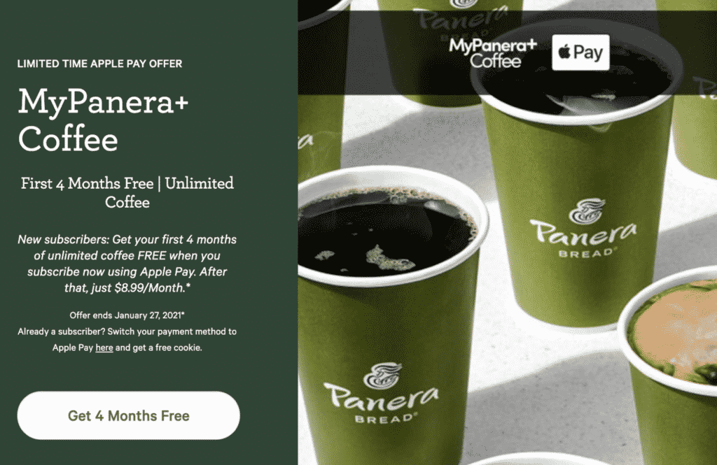Apple Pay users can get free coffee for four months on latest Panera