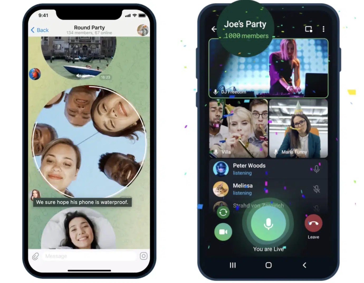 Telegram Messenger update now allows up to 1,000 viewers on a video
