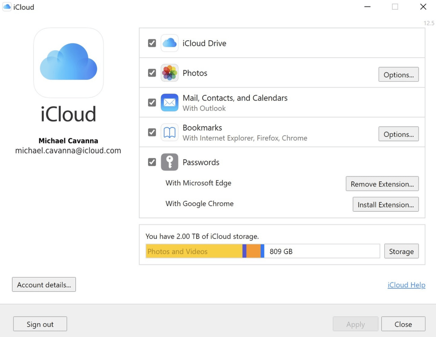 iCloud Keychain password manager added in Windows iCloud 12.5 update