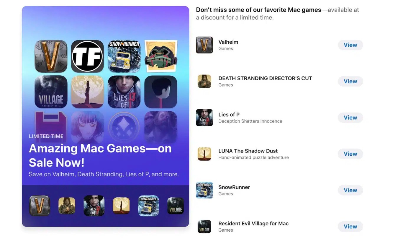 Several Mac games go on Sale on App Store iLounge