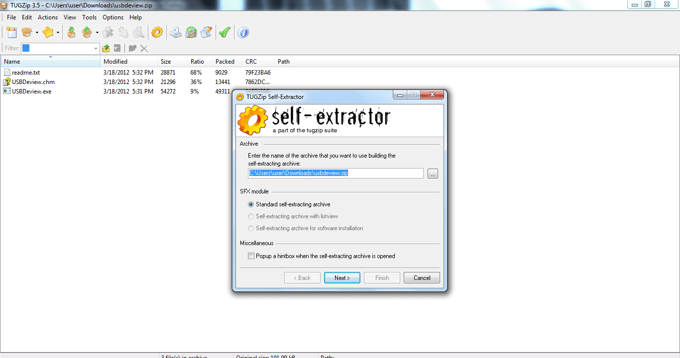 File Archiving Software for Windows TUGZip