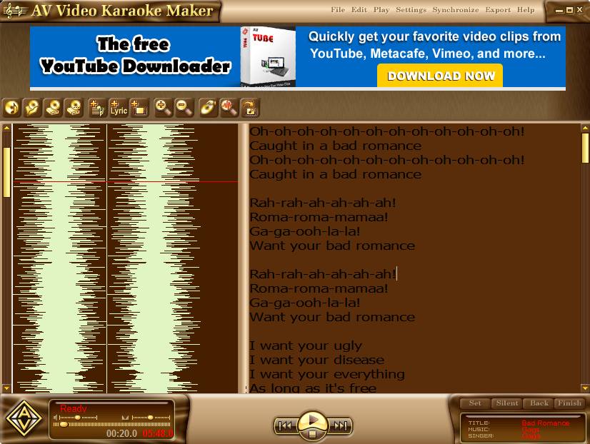 Create Karaoke Videos With AV Video Karaoke Maker