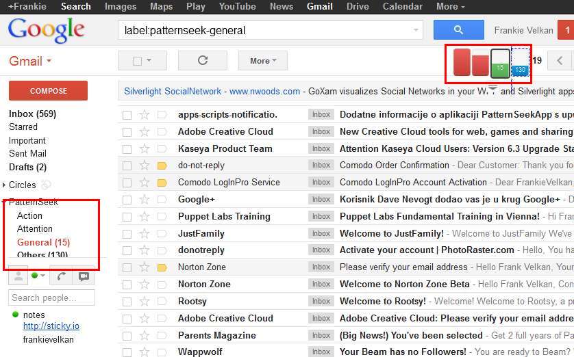 Filter Gmail Emails Based on Content PatternSeek